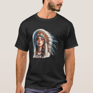 T-shirt Native American Women Native Indian Tribe Art Heri