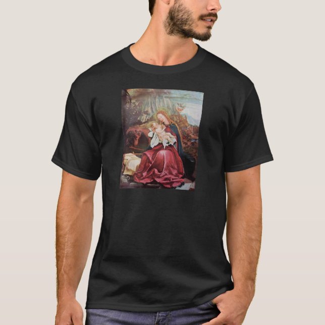 T-SHIRT NATIVITÉ AVEC ANGELS - MAGIE DE NOËL (Devant)