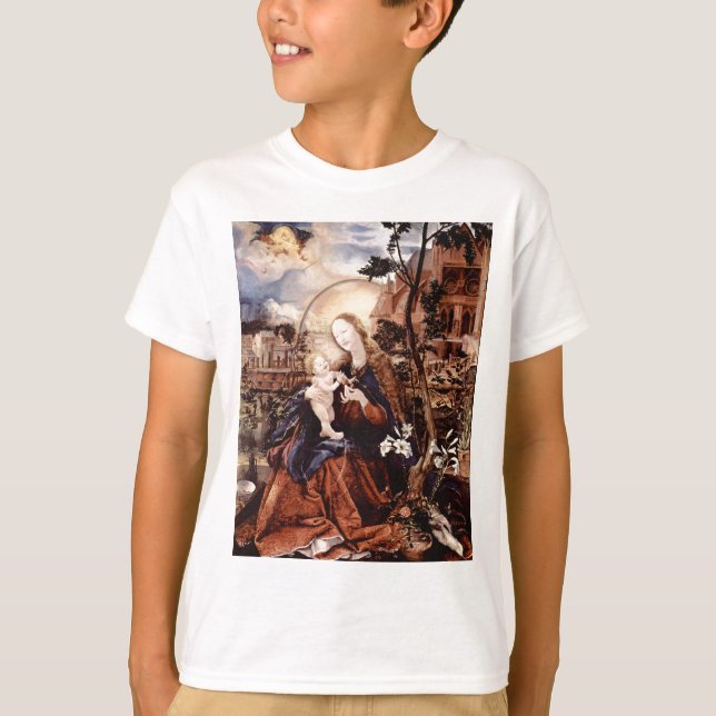 T-SHIRT NATIVITÉ AVEC DES LILLES BLANCHES - MAGIE DE NOËL (Devant)
