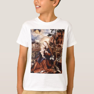 T-SHIRT NATIVITÉ AVEC LIS BLANCS - MAGIE DE NOËL
