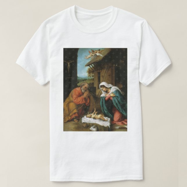 T-shirt Nativité de Noël de Jésus Lorenzo Lotto (Design devant)