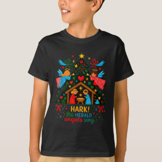 T-shirt Nativité Hark The Herald Angels Sing Joli Noël