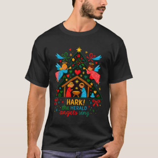 T-shirt Nativité Hark The Herald Angels Sing Joli Noël