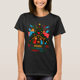 T-shirt Nativité Hark The Herald Angels Sing Joli Noël