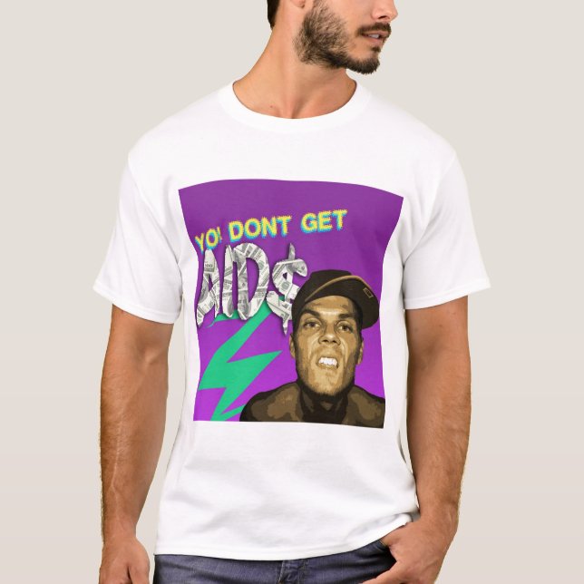 T-SHIRT N'ATTRAPEZ PAS LE SIDA (Devant)