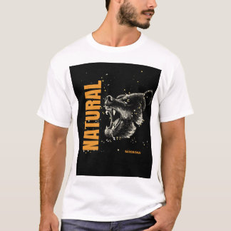 T-shirt Natural with a bear