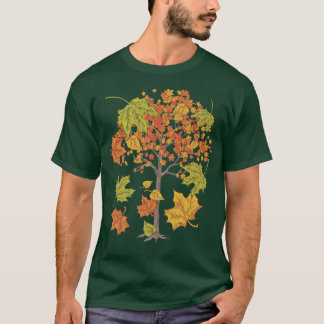 T-shirt Nature botanique Forêt faunique d'automne Thanksgi