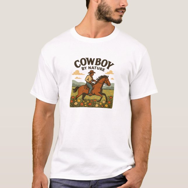 T-shirt Nature Cowboy Wildflower Graphic (Devant)
