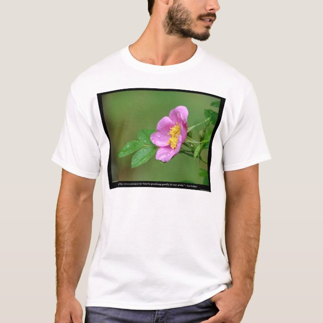 T-shirt Nature De L'Amour Rose Sauvage Tempête De Printemp (Devant)