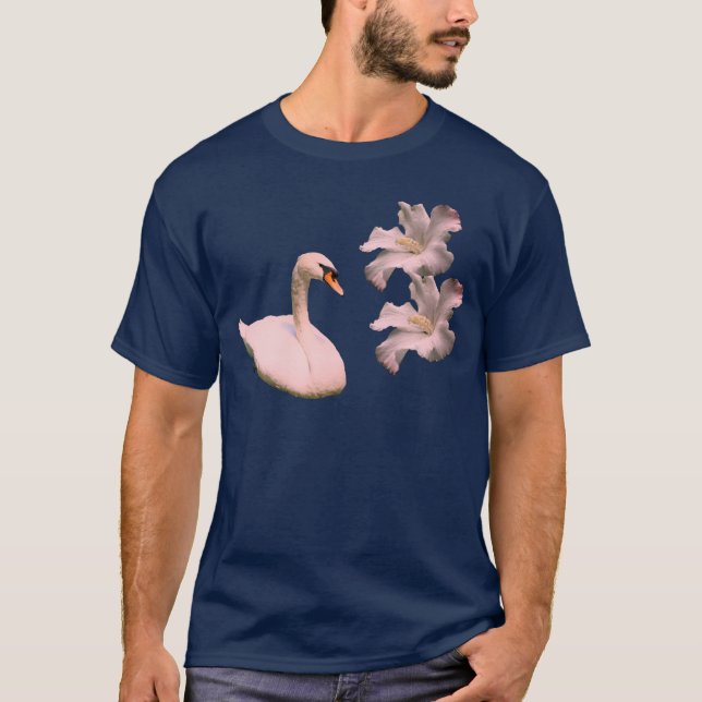 T-shirt Nature Fleur De Cygne Et Hibiscus (Devant)