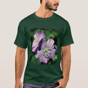 T-shirt Nature florale Fleur sauvage pourpre