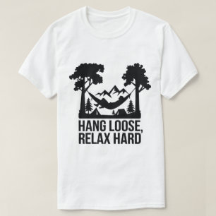 T-shirt Nature Hammock Camping Relaxant Silhouette Art