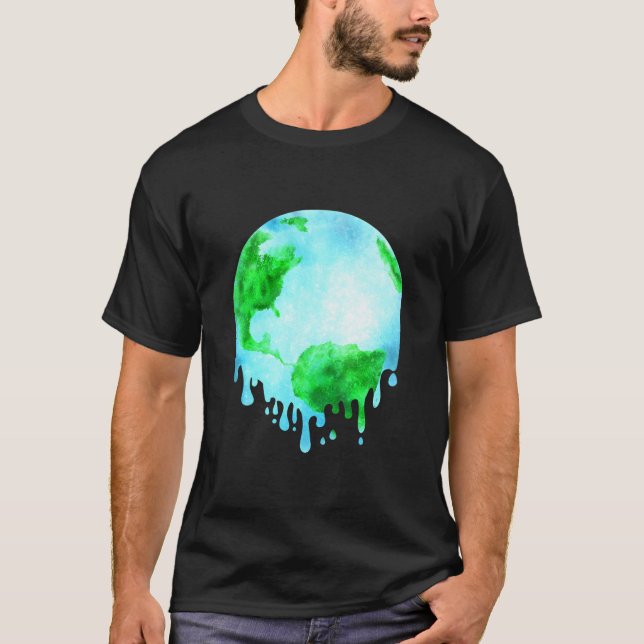 T-shirt Nature Le changement climatique fait fondre le Réc (Devant)