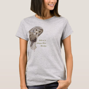 T-shirt "Nature moins chère que la thérapie" Humour Aquare