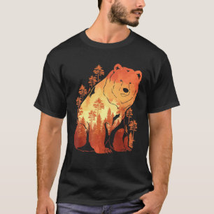 T-shirt Nature Ours Brown Nature Faune Forêt Animaux B