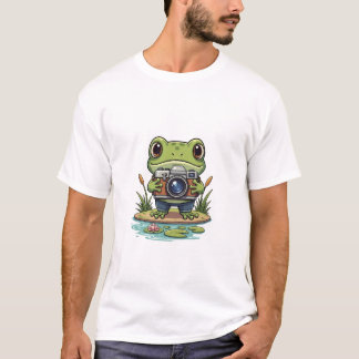 T-shirt Nature Snapper : Grenouille photographe adorable