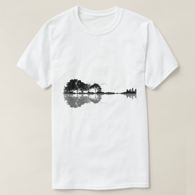 T-shirt Nature Soundwave Reflection Art (Design devant)