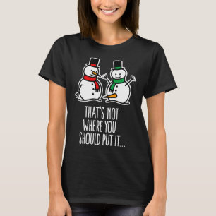 T-shirt Naughty Christmas Dit Dirty Snowman Cartoon Ugl