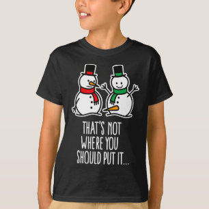 T-shirt Naughty Christmas Dit Dirty Snowman Cartoon Ugl