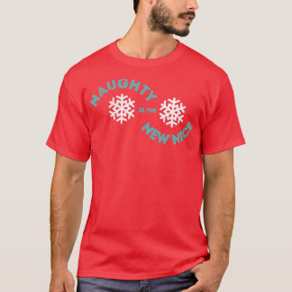 T-shirt Naughty Est Le Nouveau Nice Noël Fête Fête Fantast