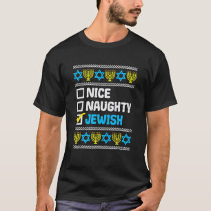 T-shirt Naughty Jewish Ugly Hanukkah Sweater Chanukah