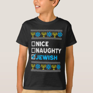 T-shirt Naughty Jewish Ugly Hanukkah Sweater Chanukah