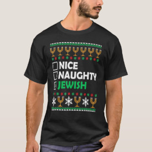 T-shirt Naughty Jewish Ugly Hanukkah Sweater Chanukah