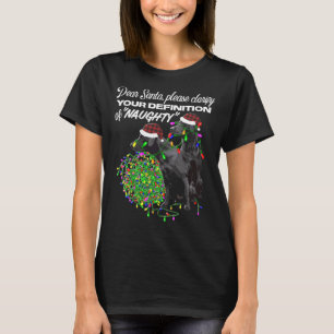 T-shirt Naughty Labrador Retriever Joyeux Noël pour Lab