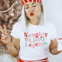 Naughty List Légende Retro Funny Noël