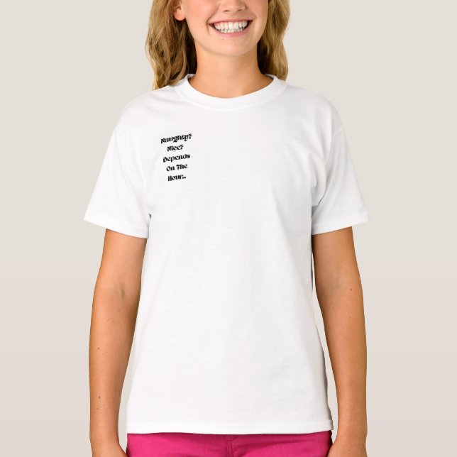 T-shirt Naughty? Nice? Depends On The Hour  (Devant)