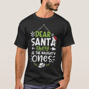 T-shirt Naughty Ou Nice Cher Père Noël Ils Sont Naughty -