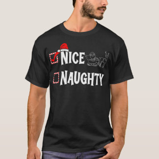 T-shirt Naughty Ou Nice Liste De Noël Couple Nice