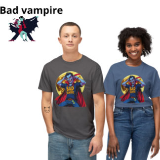 T-shirt Naughty vampire, Funny Vampire Guy Tee 