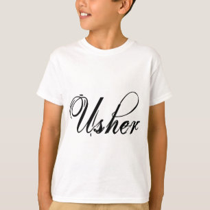 T-shirt Naughy Grunge Script - Usher Black