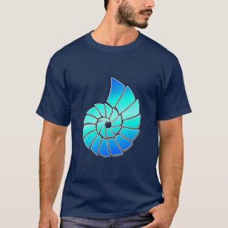 T-shirt Nautilus bleu lumineux Shell