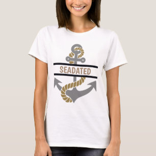 T-shirt nautique avec Ancre et nom du navire