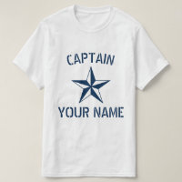 Nautique étoile marine bleu blanc nom du capitaine