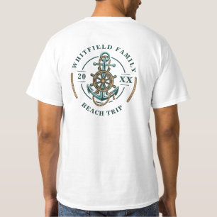 T-shirt Nautique Famille Plage Voyage Côtier Vacances Pers