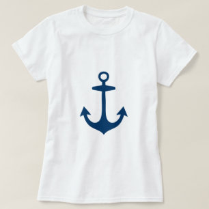 T-shirt Nautique mignon de bleu marine inspiré