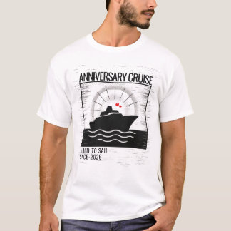 T-shirt Nautique Noir & Blanc Anniversaire Croisière Vacan
