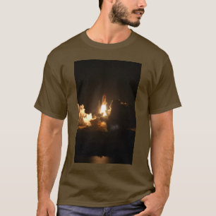 T-shirt Navette spatiale Nuit Lancement de l'affiche T-shi