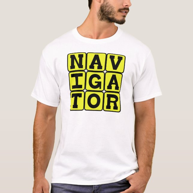 T-shirt Navigateur, Maître de la carte (Devant)
