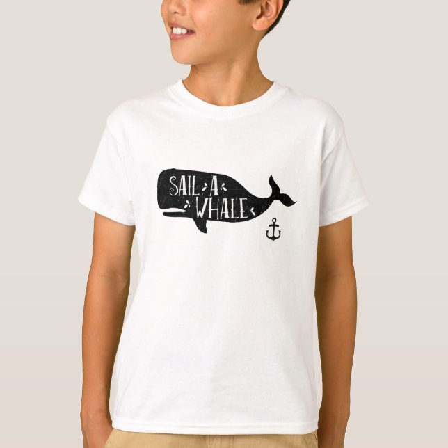 T-shirt Naviguez une baleine (Devant)