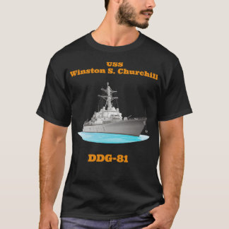 T-shirt Navire de destroyer Winston S Churchill DDG81