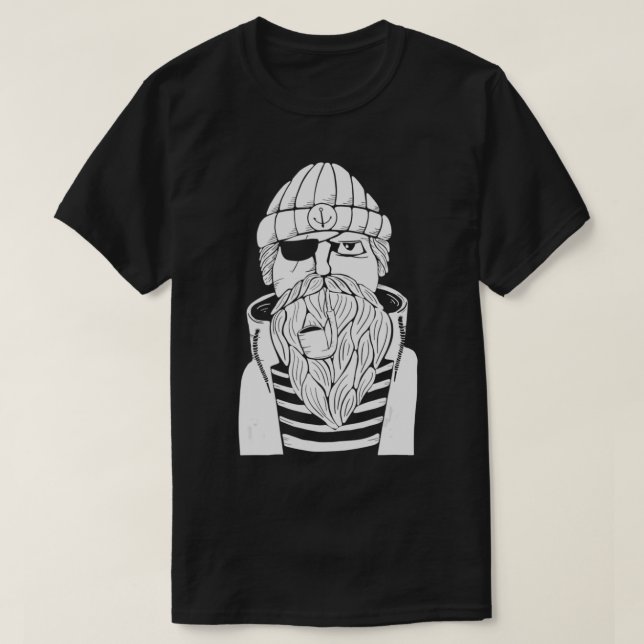 T-shirt Navire de mer Capitaine Maritime Seaman Vieux homm (Design devant)