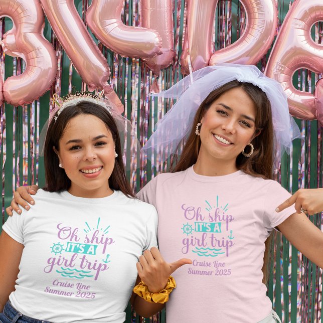 T-shirt Navire de vacances de voyage pour filles (Créateur téléchargé)