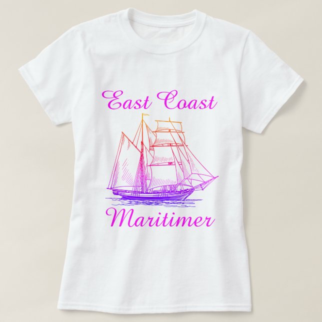 T-shirt Navire maritime de la côte Est Maritimer (Design devant)