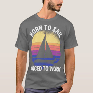 T-shirt Navire Né À Voile
