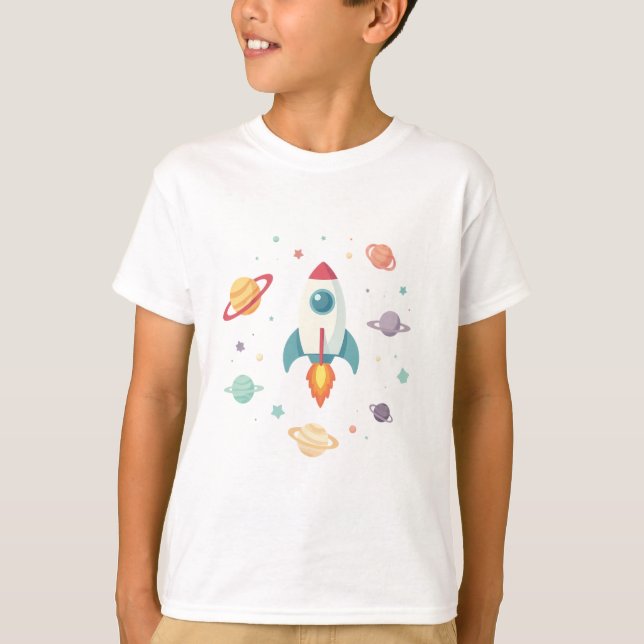T-shirt navire spatial (Devant)