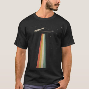 T-shirt Navire spatial rétro-Alien d'enlèvement de l'OVN
